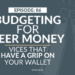 Budgeting for Beer Money